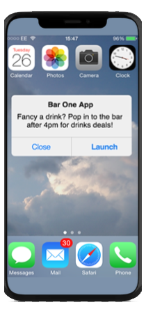 loyalty schemes in mobile app, stamp card, push message, vouchers